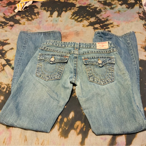 True Religion Joey Big T Flare Jeans Size 28 - Picture 9 of 11